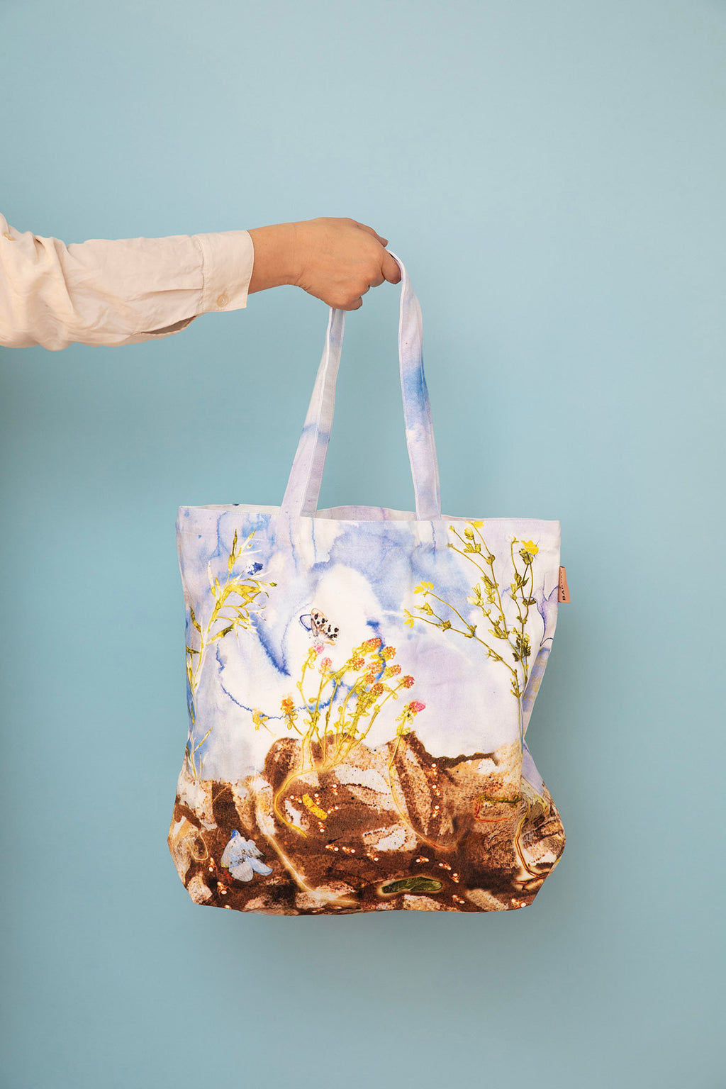 Tote bag med Sortplettet Blåfugl